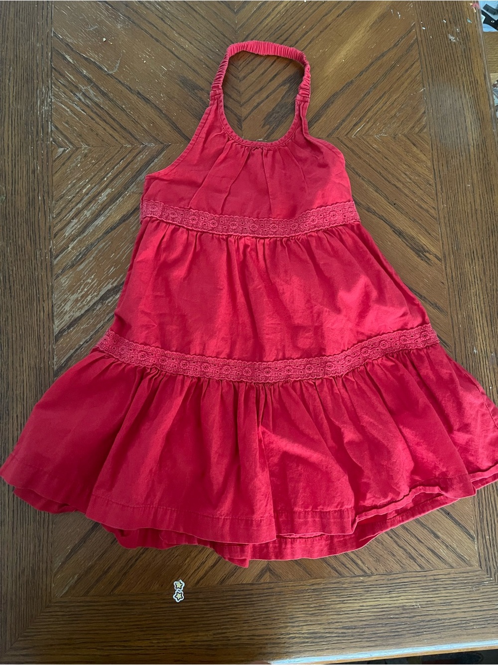 OshKosh B'gosh Red Halter Tiered Sundress